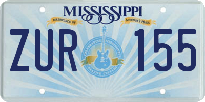 MS license plate ZUR155