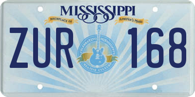 MS license plate ZUR168