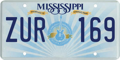 MS license plate ZUR169