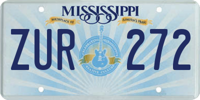 MS license plate ZUR272