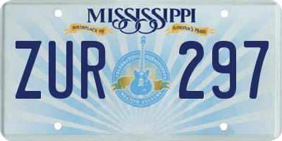 MS license plate ZUR297