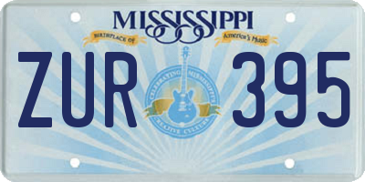 MS license plate ZUR395