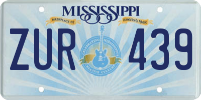 MS license plate ZUR439