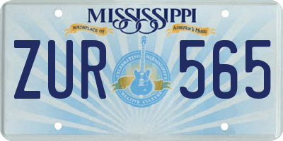 MS license plate ZUR565