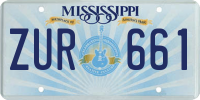 MS license plate ZUR661