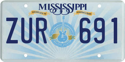 MS license plate ZUR691