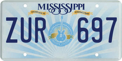 MS license plate ZUR697