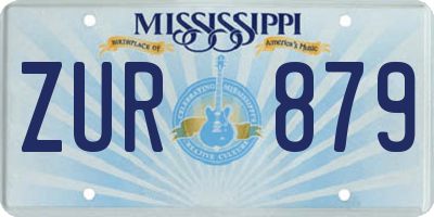 MS license plate ZUR879