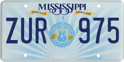 MS license plate ZUR975