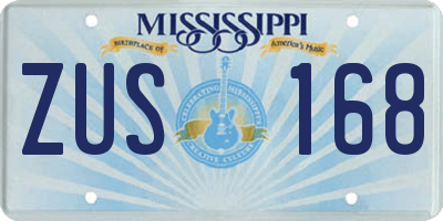 MS license plate ZUS168