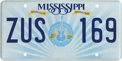 MS license plate ZUS169