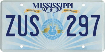 MS license plate ZUS297