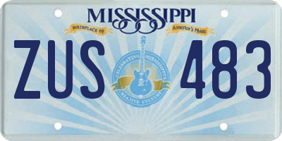 MS license plate ZUS483