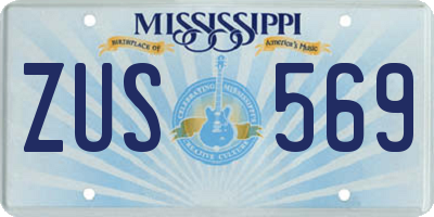 MS license plate ZUS569
