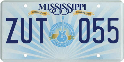 MS license plate ZUT055