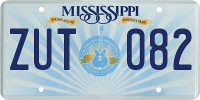 MS license plate ZUT082