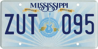 MS license plate ZUT095