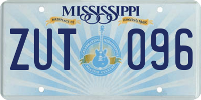 MS license plate ZUT096