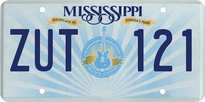 MS license plate ZUT121