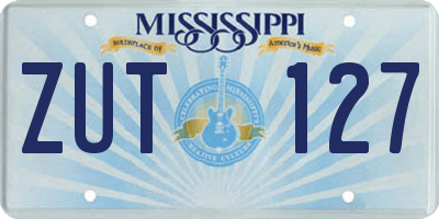 MS license plate ZUT127