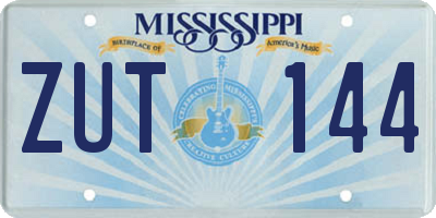 MS license plate ZUT144