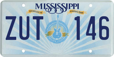 MS license plate ZUT146