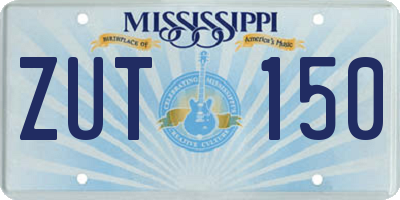 MS license plate ZUT150