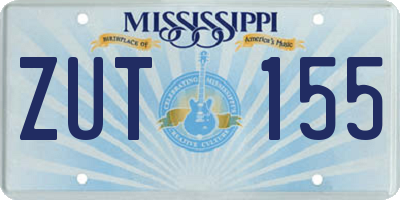 MS license plate ZUT155