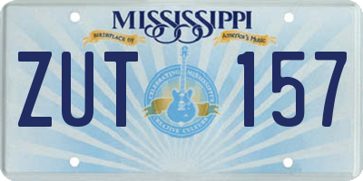 MS license plate ZUT157