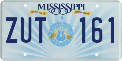 MS license plate ZUT161