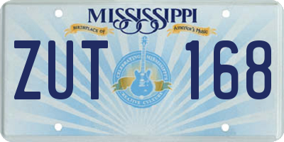 MS license plate ZUT168