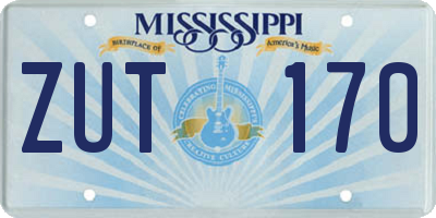 MS license plate ZUT170