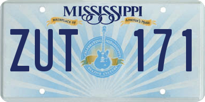 MS license plate ZUT171