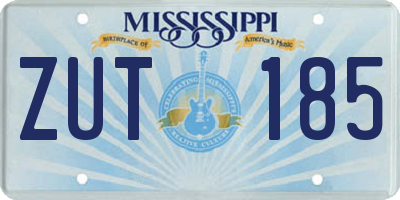 MS license plate ZUT185