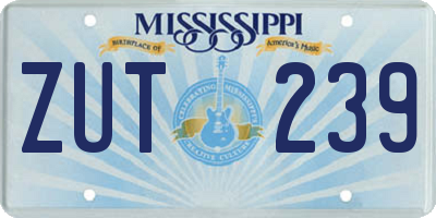 MS license plate ZUT239