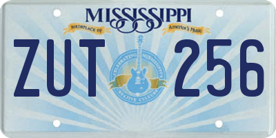 MS license plate ZUT256