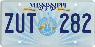 MS license plate ZUT282