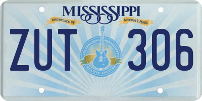 MS license plate ZUT306