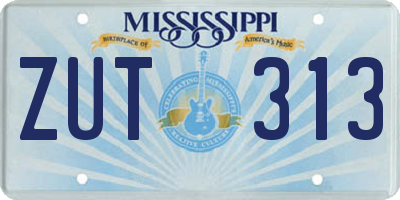 MS license plate ZUT313
