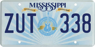 MS license plate ZUT338