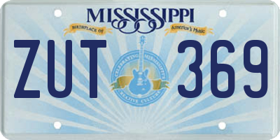 MS license plate ZUT369