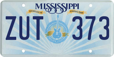 MS license plate ZUT373