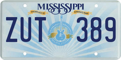 MS license plate ZUT389