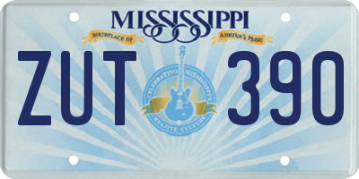 MS license plate ZUT390