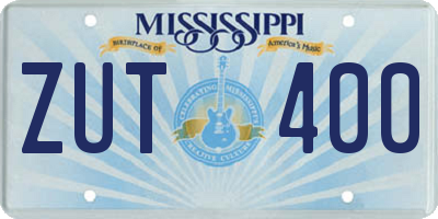 MS license plate ZUT400