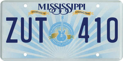 MS license plate ZUT410