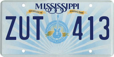 MS license plate ZUT413