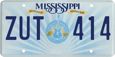 MS license plate ZUT414