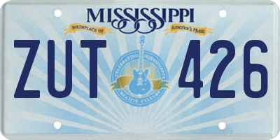 MS license plate ZUT426