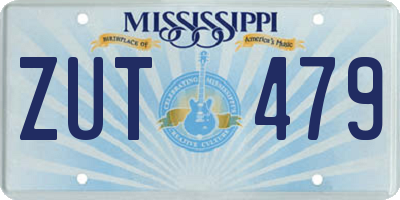 MS license plate ZUT479